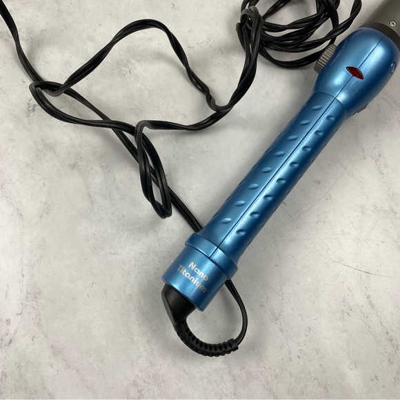 BaByliss: Nano Titanium Hair Curling Wand Hot Tool Hairdresser Gray Blue - Picture 6 of 6